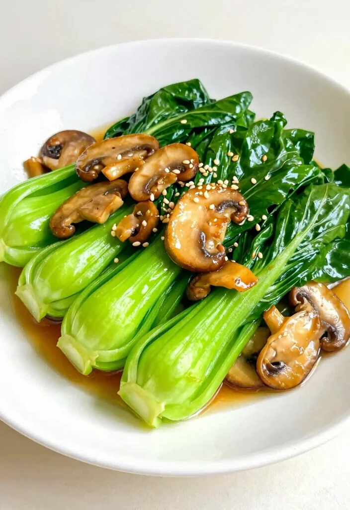 12 Vegan Chinese Recipes for Simple Takeout-Style Meals - 7. Garlic Bok Choy with Mushrooms