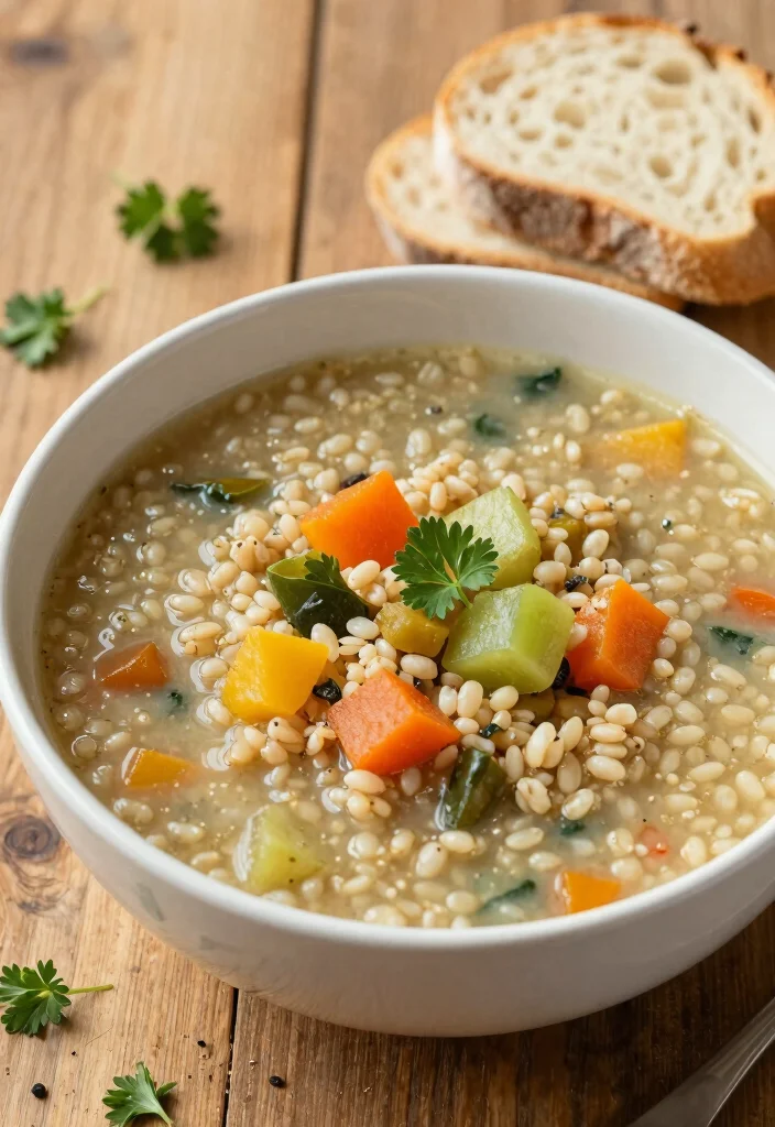 12 Vegan Soup Recipes for Cozy Flavorful Plant-Based Bowls - 10. Vegetable Barley Soup