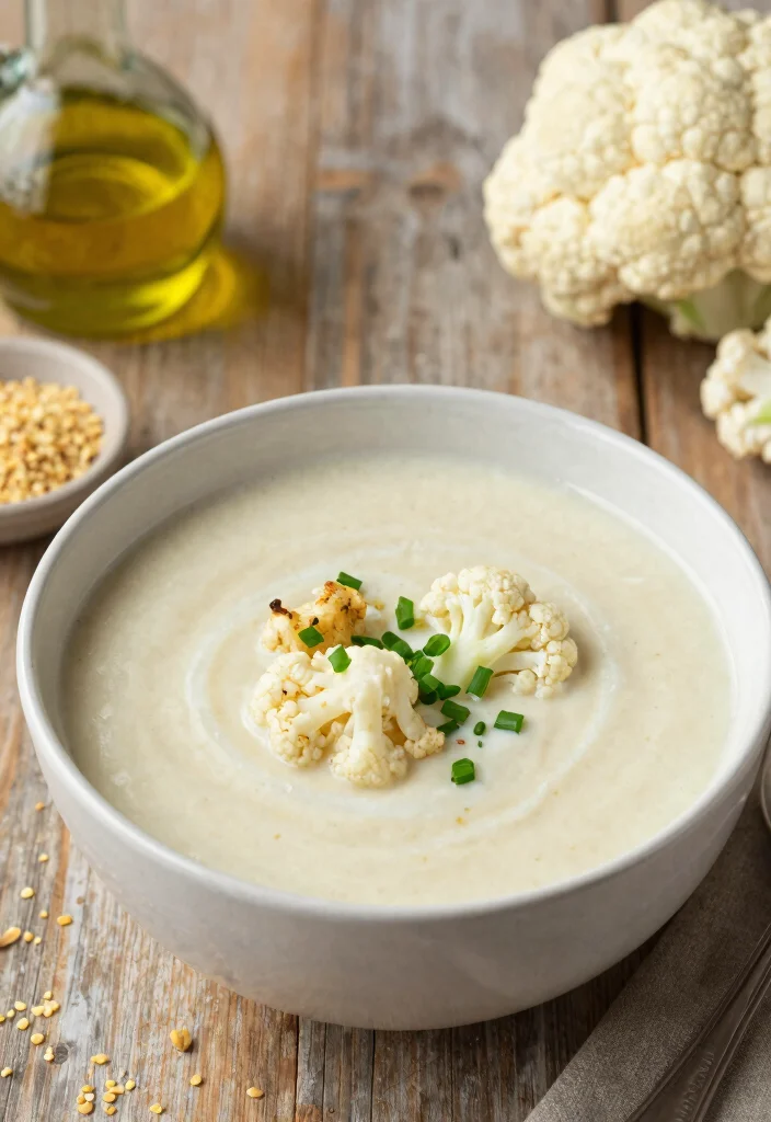 12 Vegan Soup Recipes for Cozy Flavorful Plant-Based Bowls - 7. Roasted Cauliflower Soup