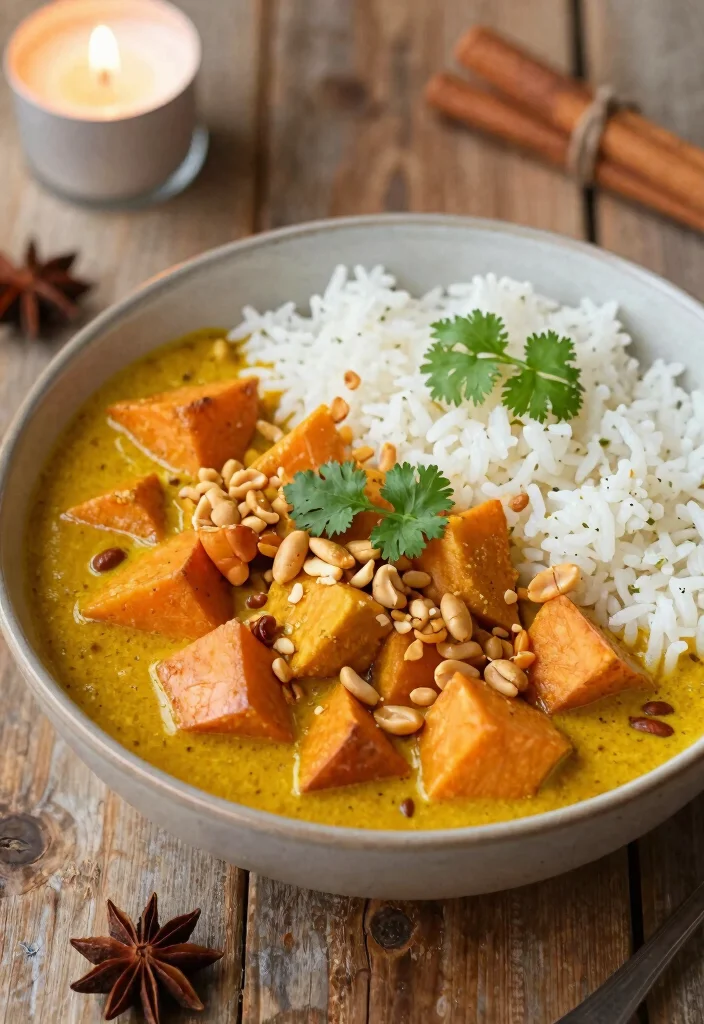 12 Vegan Thai Curry Recipes for Cozy Flavorful Bowls - 3. Massaman Curry with Sweet Potatoes and Peanuts