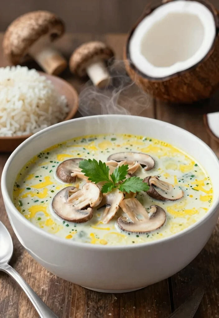 12 Vegan Thai Curry Recipes for Cozy Flavorful Bowls - 8. Thai Coconut Soup with Mushrooms