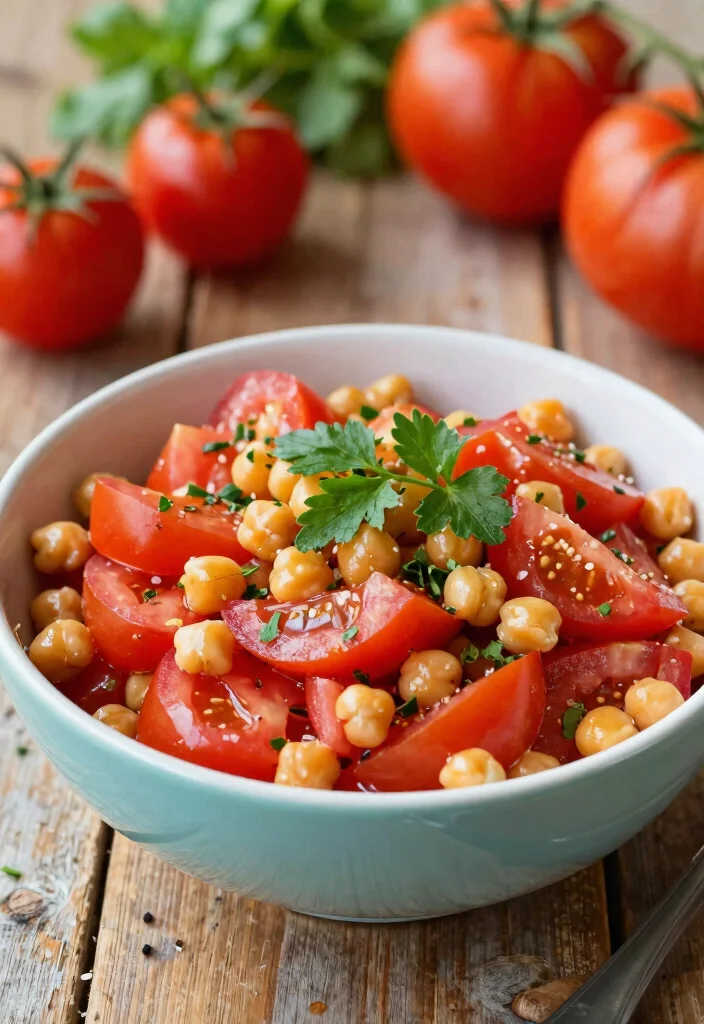 12 Vegetarian Tomato Recipes for Fresh Flavorful Meals - 12. Heirloom Tomato Chickpea Salad