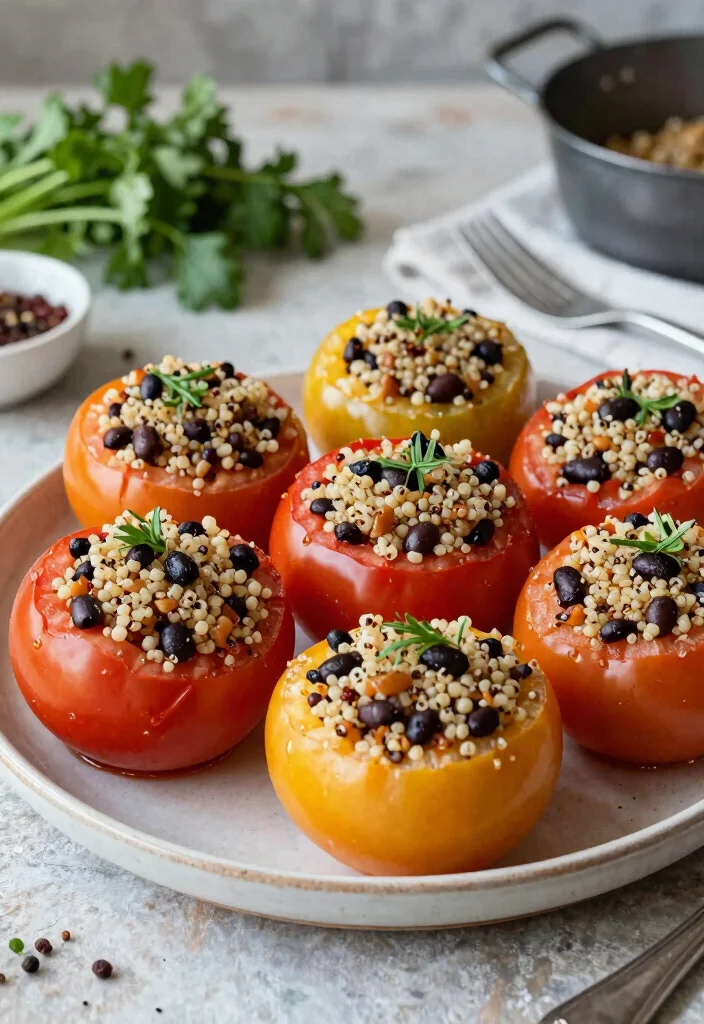 12 Vegetarian Tomato Recipes for Fresh Flavorful Meals - 4. Stuffed Heirloom Tomatoes