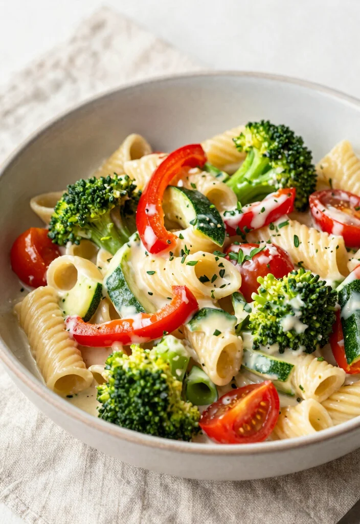 14 Vegan Dinner Recipes for Fresh Easy Plant-Based Meals - 2. Creamy Vegan Pasta Primavera