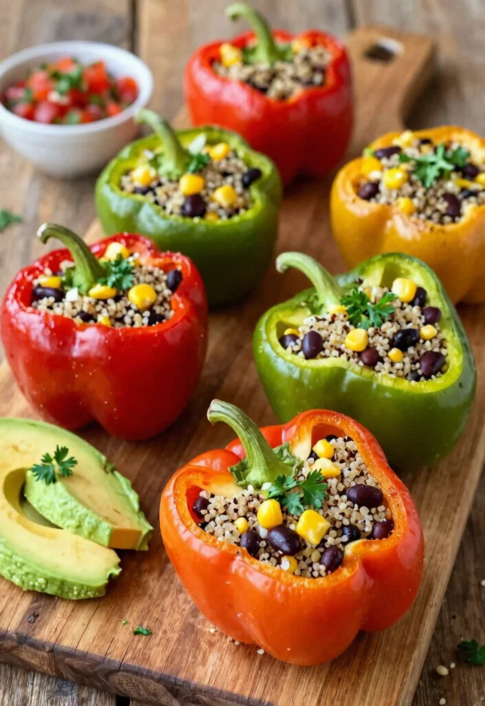 14 Vegan Dinner Recipes for Fresh Easy Plant-Based Meals - 8. Quinoa Stuffed Peppers